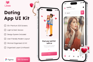 UI8 – Likee – Dating App UI Kit U1077