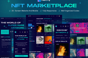 UI8 – Netfly – NFT Marketplace Website Template U1083