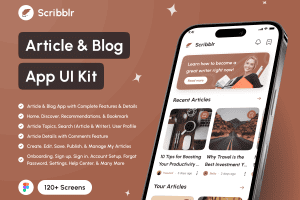UI8 – Scribblr – Article & Blog App UI Kit U1088