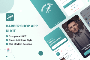 UI8 – Barber App UI Kit U1115