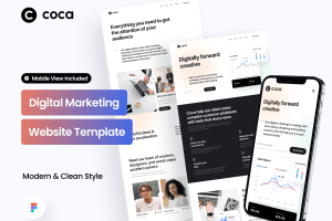 UI8 – Coca – Digital Marketing Website U1121
