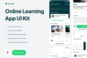 UI8 – Courser – Online Learning App UI Kit U1124