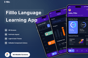 UI8 – Filllo Language Learning App UI Kit U1140