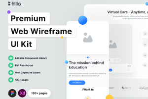 UI8 – Filllo Web Wireframe UI Kit U1141