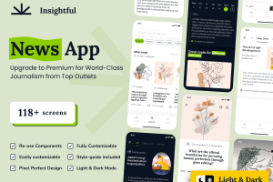 UI8 – Insightful News Mobile App Design U1147