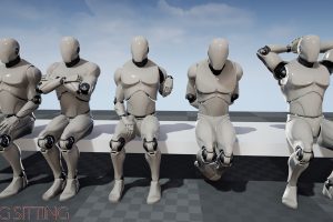 Unreal Engine – Lean Lay Sit Stand – animation Bundle UE424