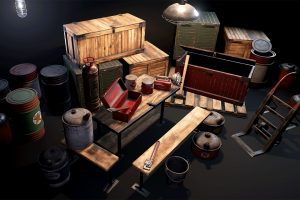 Unreal Engine – Retro Industrial Props UE448