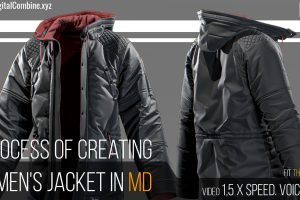 Artstation-The process of creating a men’s jacket in Marvelous designer C5371