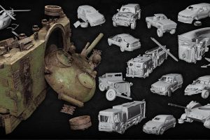 Artstation-Noya 30 Damaged and Exploded Vehicle & Airplane Models C5374