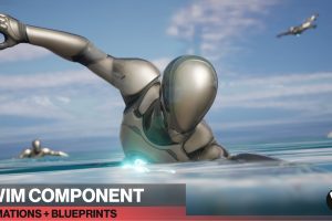 Unreal Engine – Swim Component : 150 Animations + Blueprints UE461