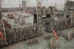 Unreal Engine – Medieval Wooden Fort – Military War Camp – Palisade Wall Fence – Bandit camp UE474