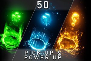 Unreal Engine – 50 Unique Pick Ups and Power Ups VFX Pack UE484