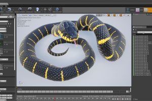 Unreal Engine – Animated Mangrove Snake UE490