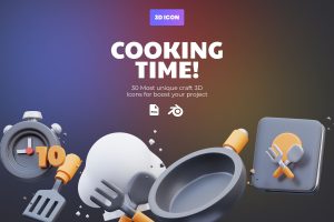 UI8 – Cooking Time 3D Illustration U1042