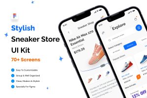 UI8 –   E-Commerce Sneaker Store App UI Kit U1049