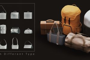 Artstation – 50 BAGS ( BACKPACKS – HANDBAGS – PURSE – BRIEFCASE ) BASEMESH ( VOL 4 ) C5405