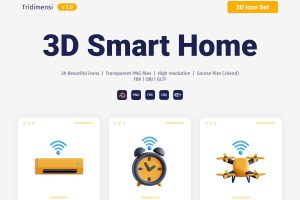 UI8 – Smart Home 3D Icon Set U1089