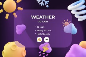 UI8 – Weather 3D Icon U1102