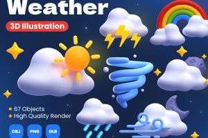 UI8 – Weather 3D Illustrations U1103