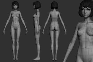 Artstation – Skinny Girl Base Project Cleaned up(Retopologized) C5412