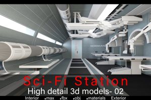 Artstation – Sci-fi Station 02- High detail 3d models C5413