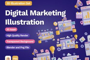 UI8 – 30 3D Digital Marketing Illustration U1111