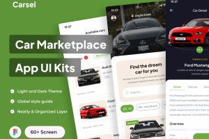 UI8 – Carsel – Car Marketplace App UI Kits U1119