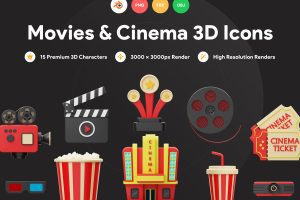 UI8 – Cinema And Movie 3D Icon U1120