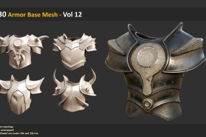 Artstation – 30 Armor Base Mesh – Vol 12   C5418