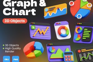 UI8 – Graph and Chart 3D Objects U1144