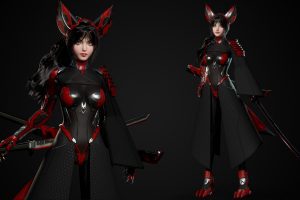 Unreal Engine – Cosmo Fox Girl  Sci-fi Kitsune UE1265