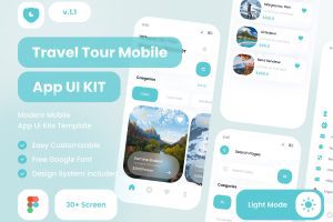 UI8 – Arjuno Travel Tour App UI Kit U1203