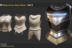Artstation – 30 Body Armor Base Mesh – Vol 5     C5449