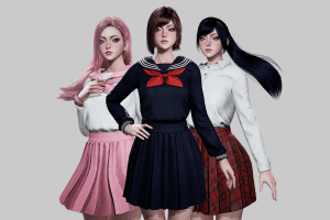 Unreal Engine – Customizable School Girls UE1189