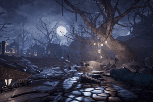 Unreal Engine – Graveyard – Cemetery – Stylized Graveyard – Stylized Cemetery UE1191