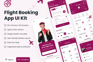 UI8 – Flight Booking App UI Kit U1059