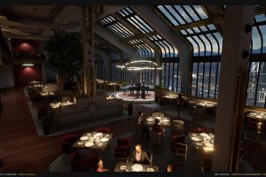 Unreal Engine – City Skyline Restaurant & Piano Bar UE1220