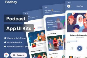 UI8 – Podbay – Podcast App UI Kits U1299