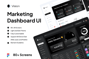 UI8 – Vision – Marketing Dashboard UI KIT U1325
