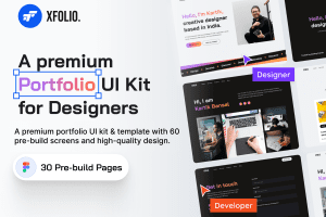 UI8 – Xfolio – Portfolio Website UI Kit U1330