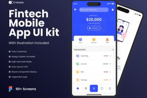 UI8 – Coinpay Fintech Finance Mobile App UI kit U1218