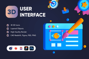 UI8 – 30 3D User Interface Icon Set U1336