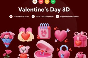UI8 – Valentines 3D Illustration U1320