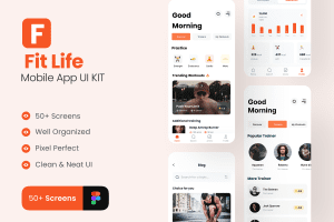 UI8 – FitLife – Fitness App UI Kit U1375