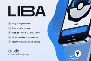 UI8 – Liba – podcasts & e-library UI Kit U1395
