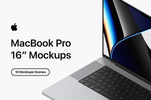 UI8 – MacBook Pro 16-Inch Mockups U1398
