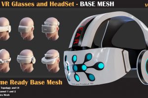Artstation – 32 VR Glasses and Headset BASE MESH – VOL 11 C5459