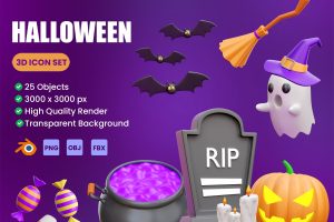 UI8 – Halloween 3D Icon Illustrations U1382