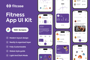 UI8 – Fitness App UI Kit – Fitcase U1244