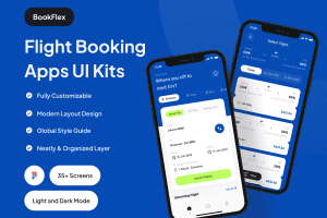 UI8 – BookFlex – Flight Booking Apps UI Kit U1207